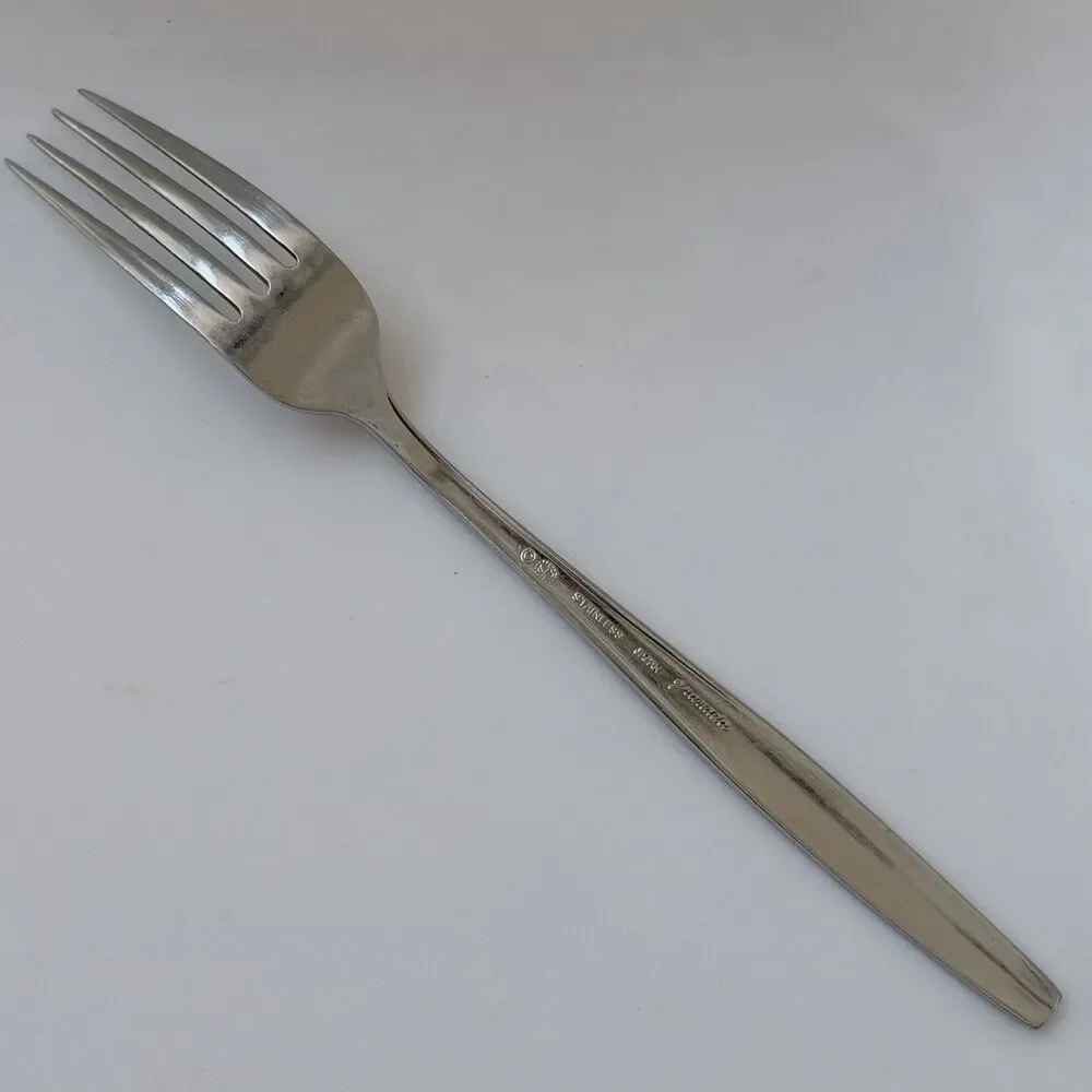 9pc Granada Rose and Leaves Flatware Set Stainless Textured Handle Japan Rare